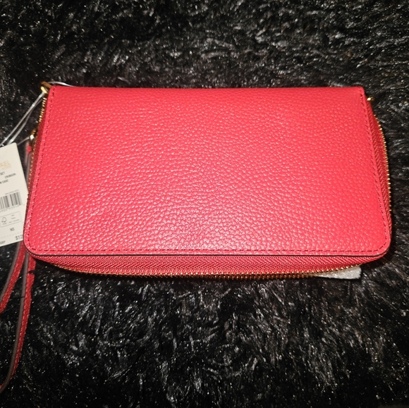 Michael Kors LG Flat leather crimson phone case/ sm clutch - Picture 2 of 5
